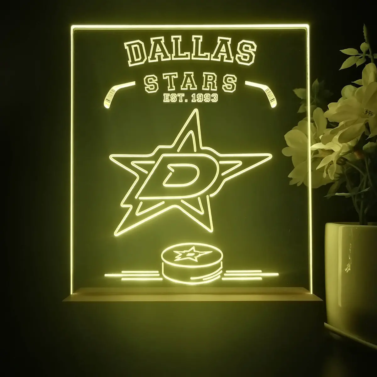 Personalized Dallas Stars Est 1993 Souvenir Neon Led Night Light Sign 1