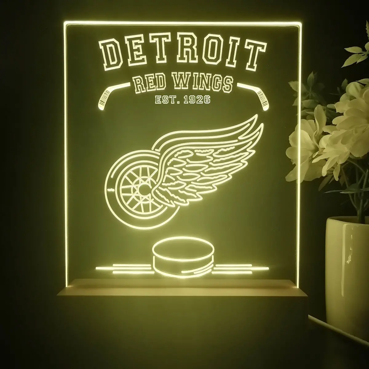 Personalized Detroit Red Wings Souvenir Neon Led Night Light Sign 1