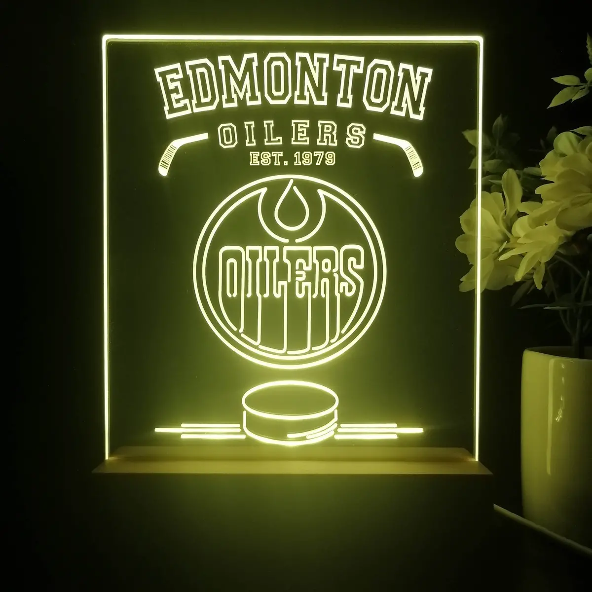 Personalized Edmonton Oilers Souvenir Neon Led Night Light Sign 1