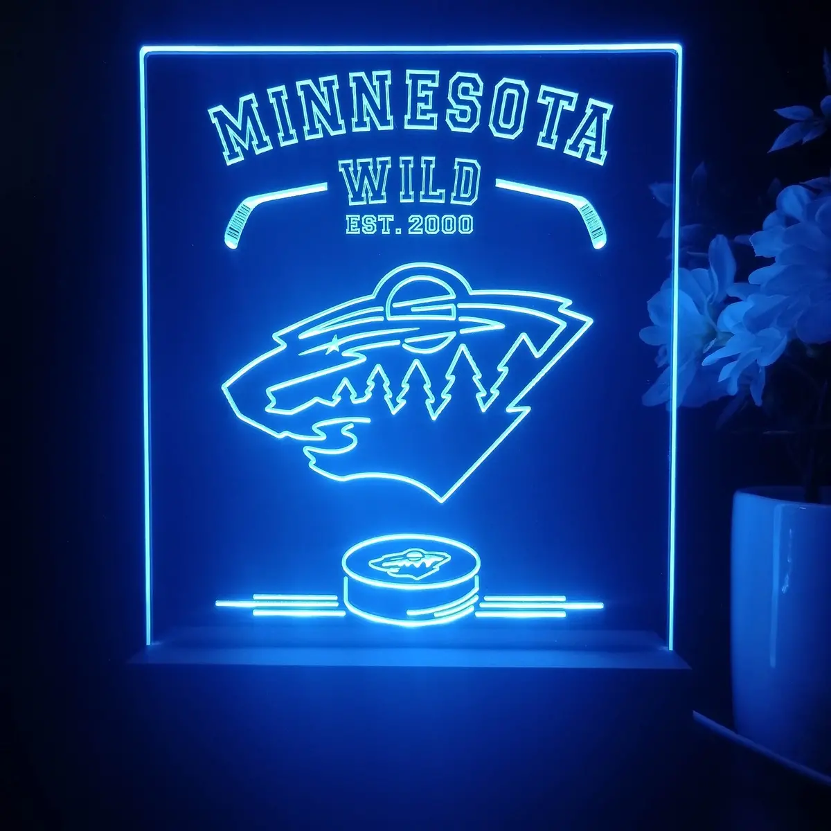 Personalized Minnesota Wild Souvenir Neon Led Night Light Sign 1