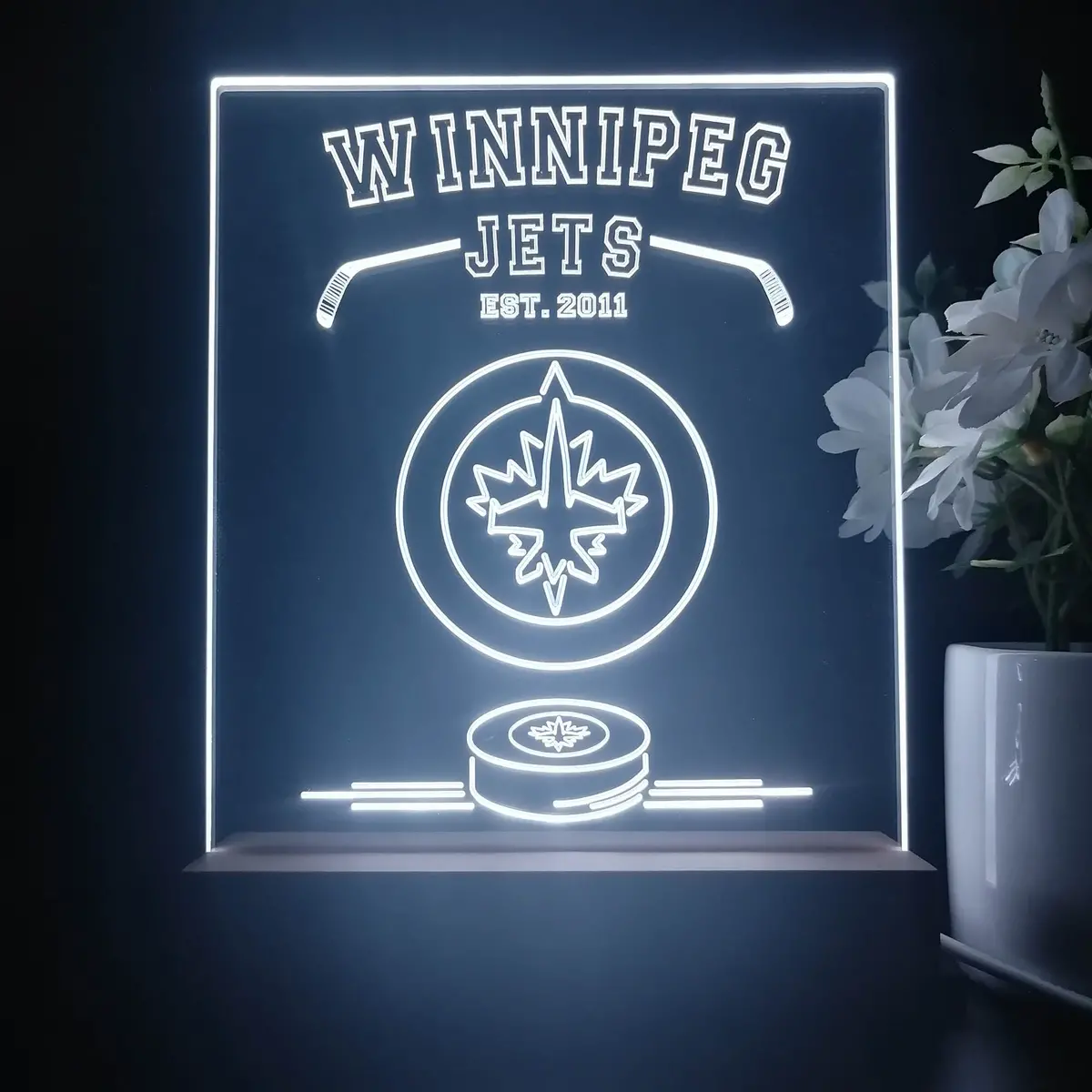 Personalized Winnipeg Jets Souvenir Neon Led Night Light Sign 2