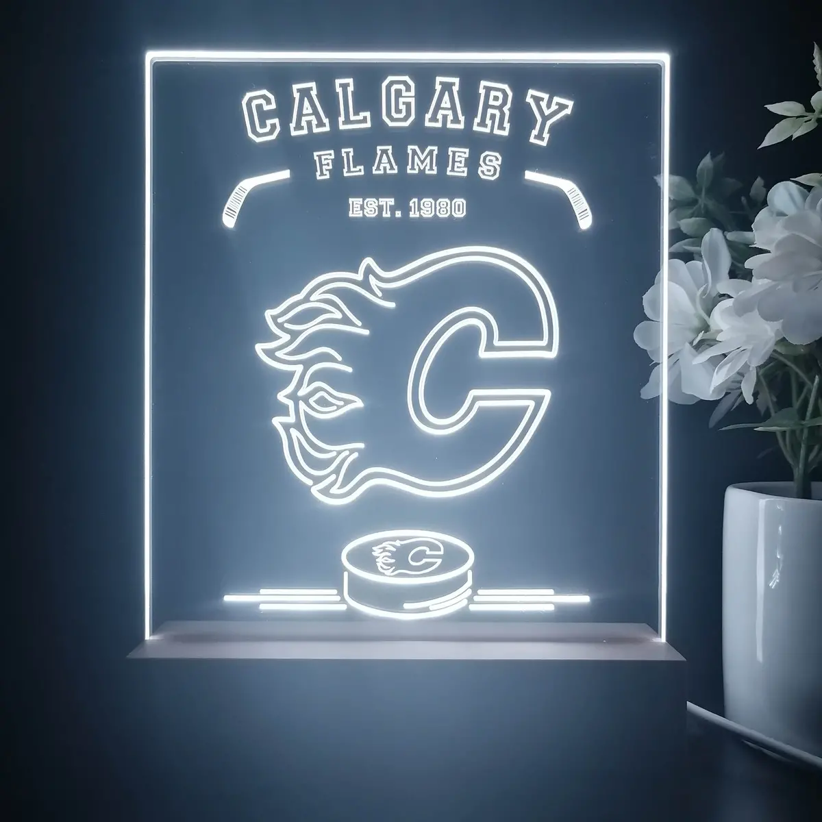 Personalized Calgary Flames Souvenir Neon Led Night Light Sign 1