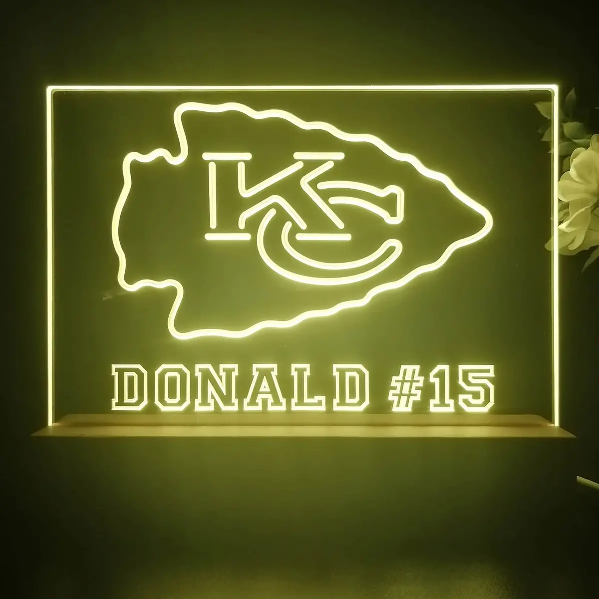 Personalized Kansas City Chiefs Souvenir Neon Led Night Light Sign 1