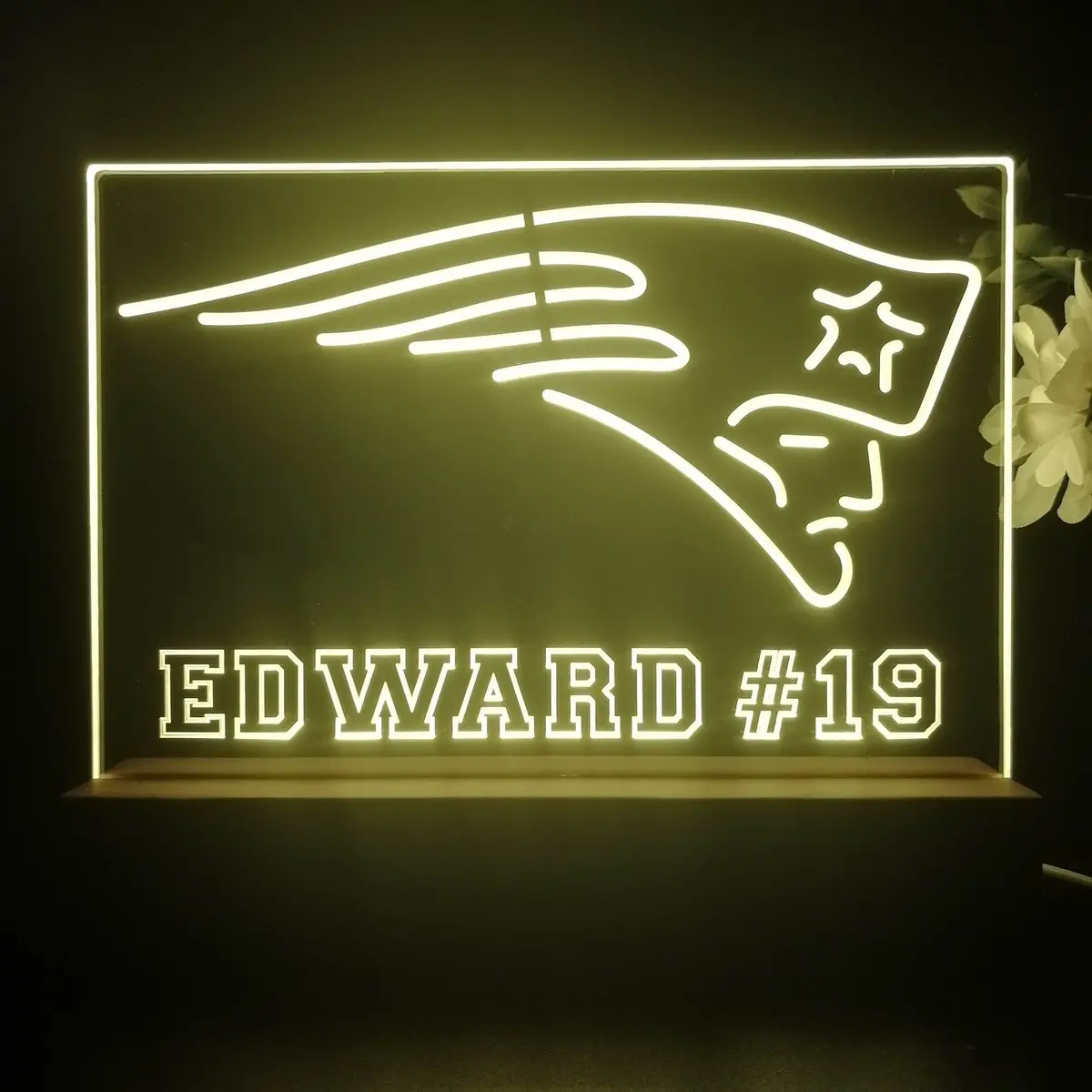 Personalized New England Patriots Souvenir Neon Led Night Light Sign 1