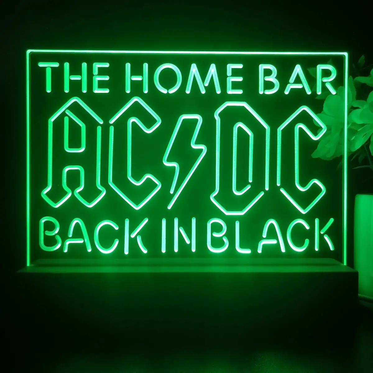Personalized Acdc Back In Black Souvenir Neon Led Night Light Sign 1