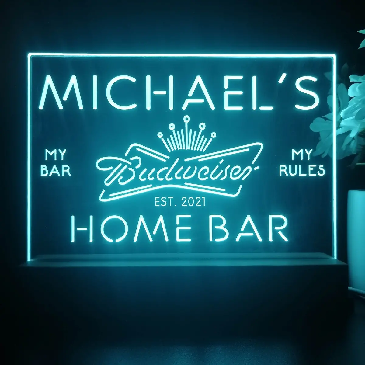Personalized Budweiser Souvenir Neon Led Night Light Sign 1