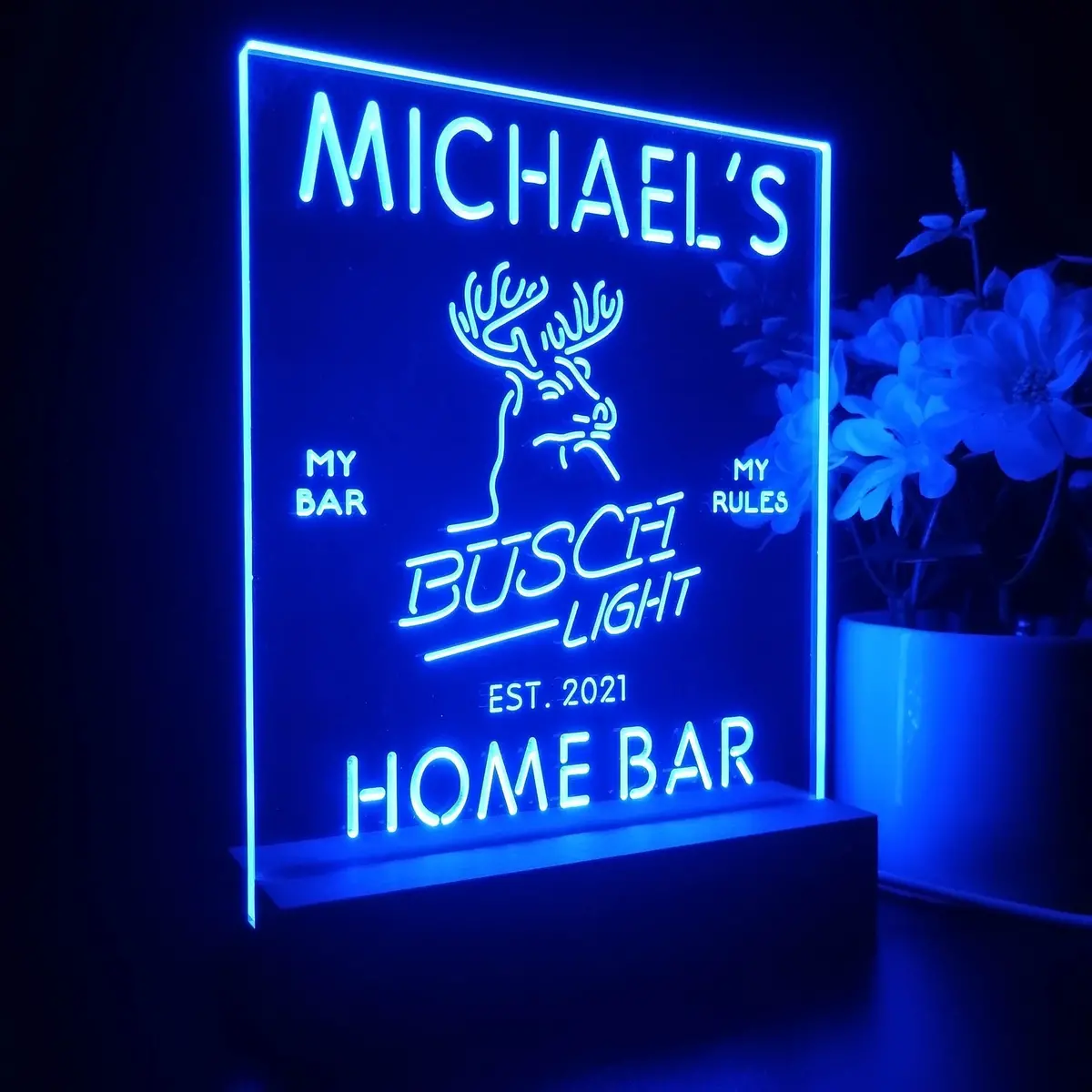Personalized Busch Light Beer Deer Bar Souvenir Neon Led Night Light Sign 1