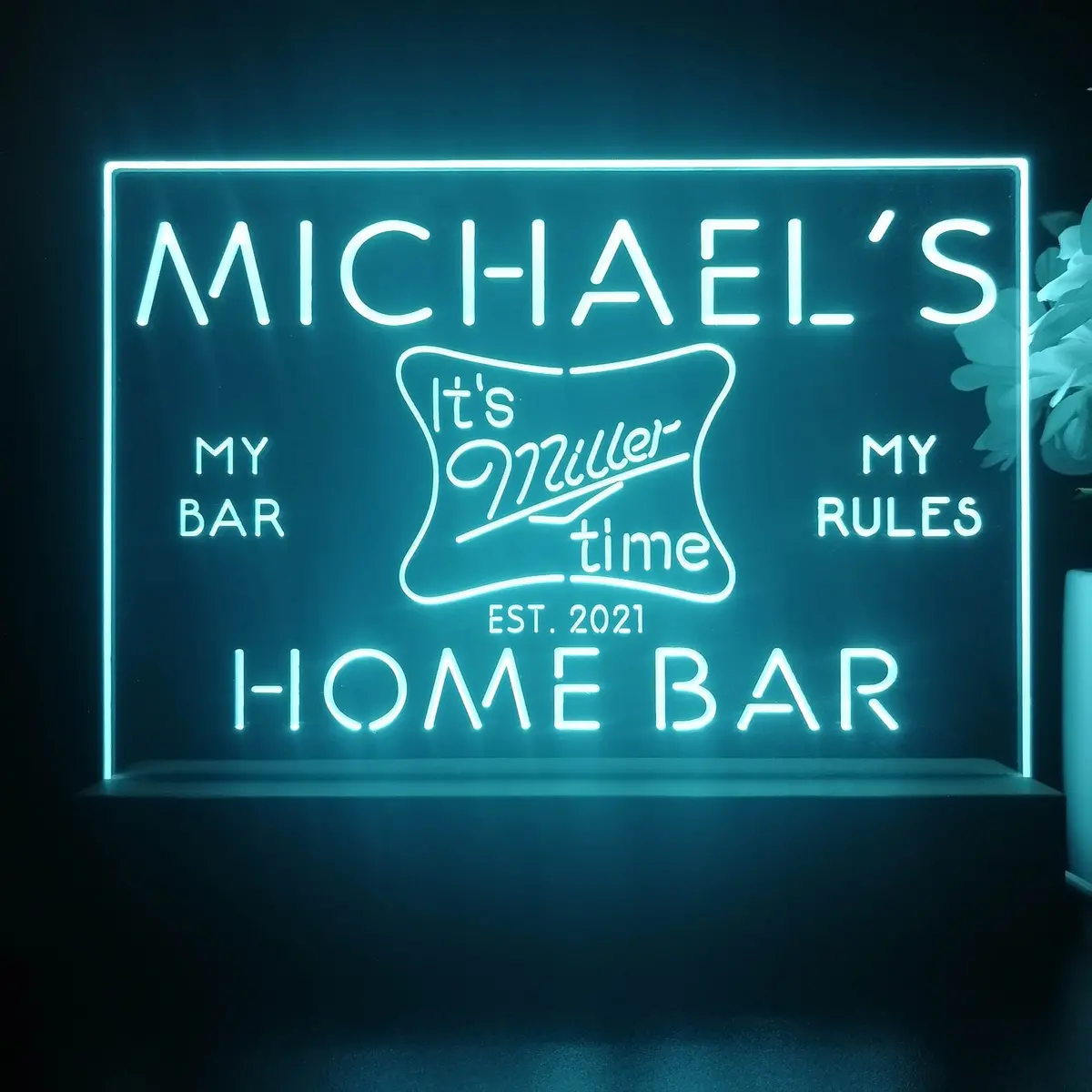 Personalized Miller Time Souvenir Neon Led Night Light Sign 2