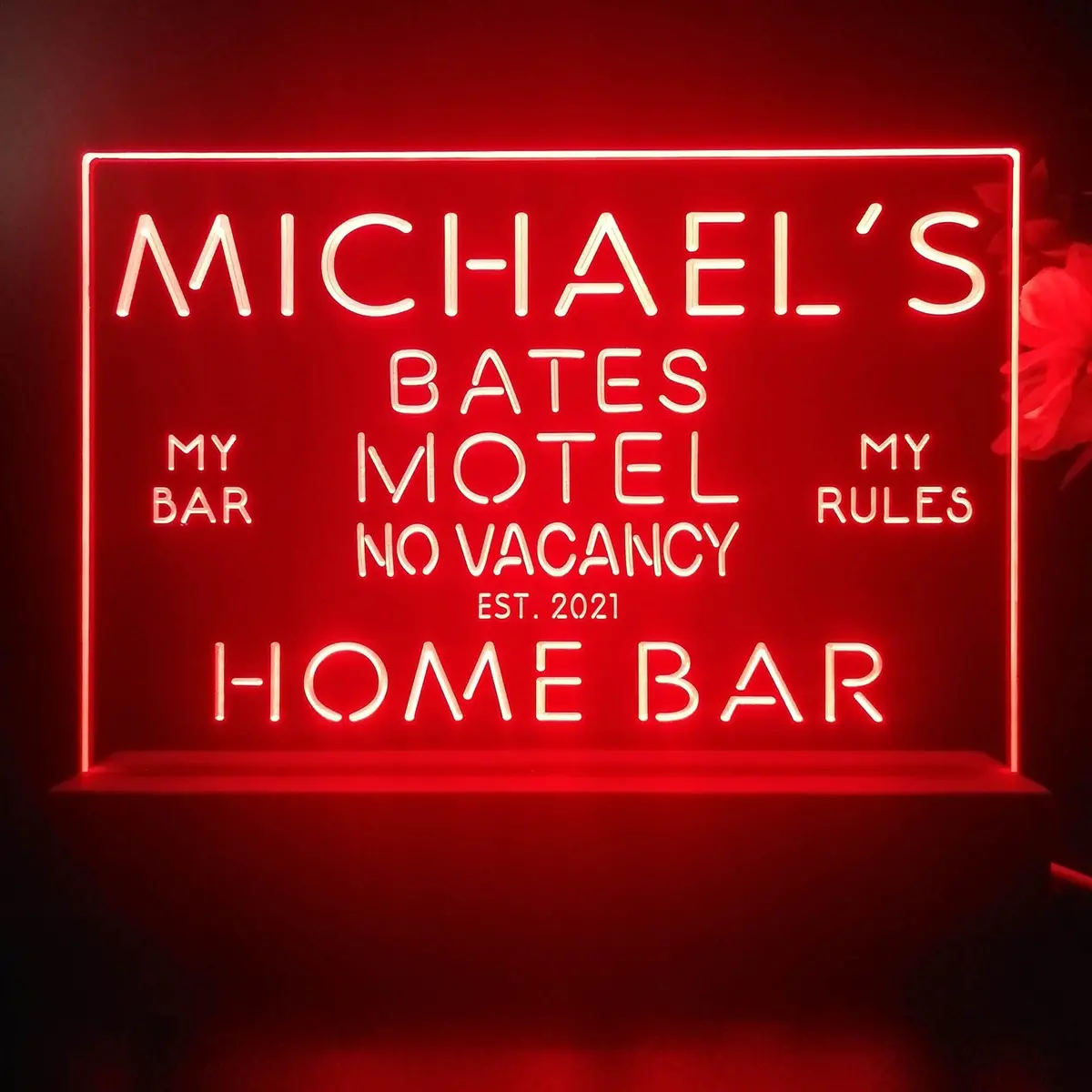 Personalized Bates Motel,No Vacancy Souvenir Neon Led Night Light Sign 1