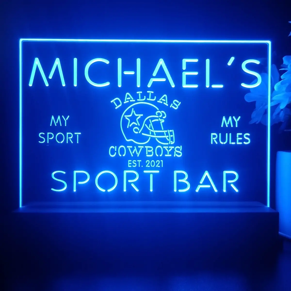 Personalized Dallas Cowboys Souvenir Neon Led Night Light Sign 1