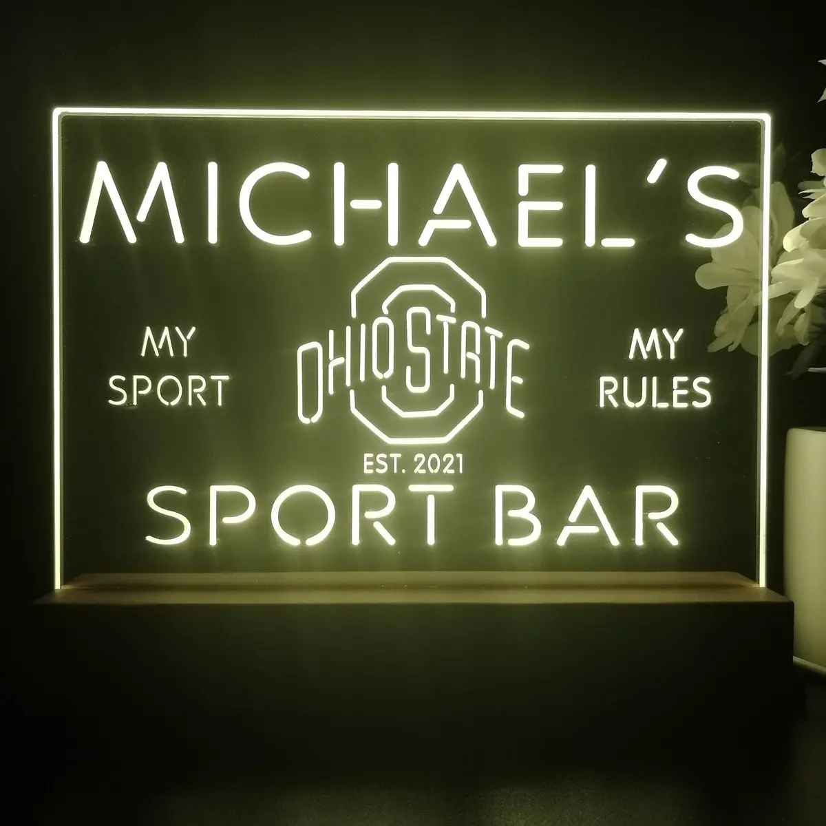 Personalized Ohio State Buckeyes Souvenir Neon Led Night Light Sign 2