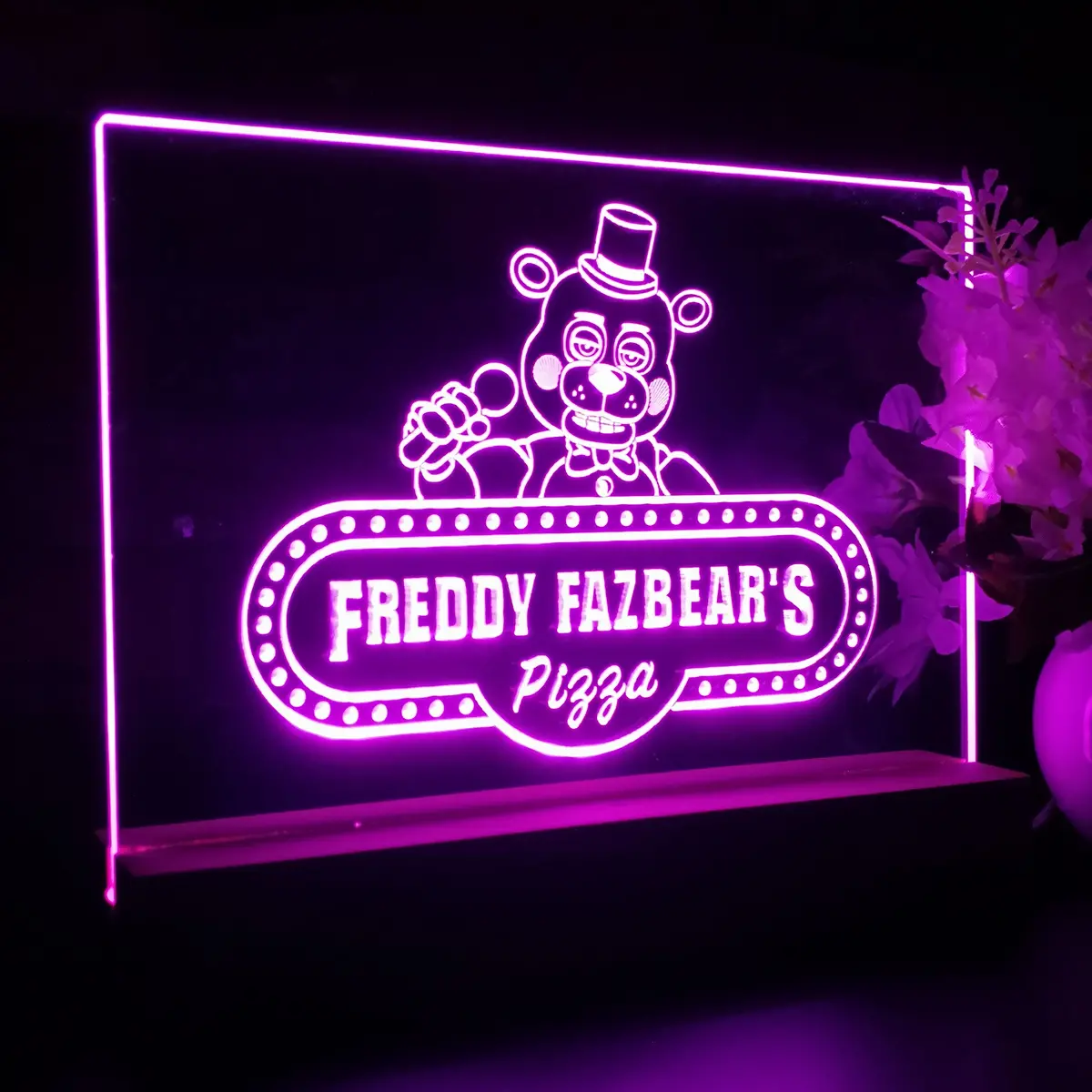 Freddy Fazbear's Pizzaplace Fnaf Neon-Like Led Night Desk Lamp 1