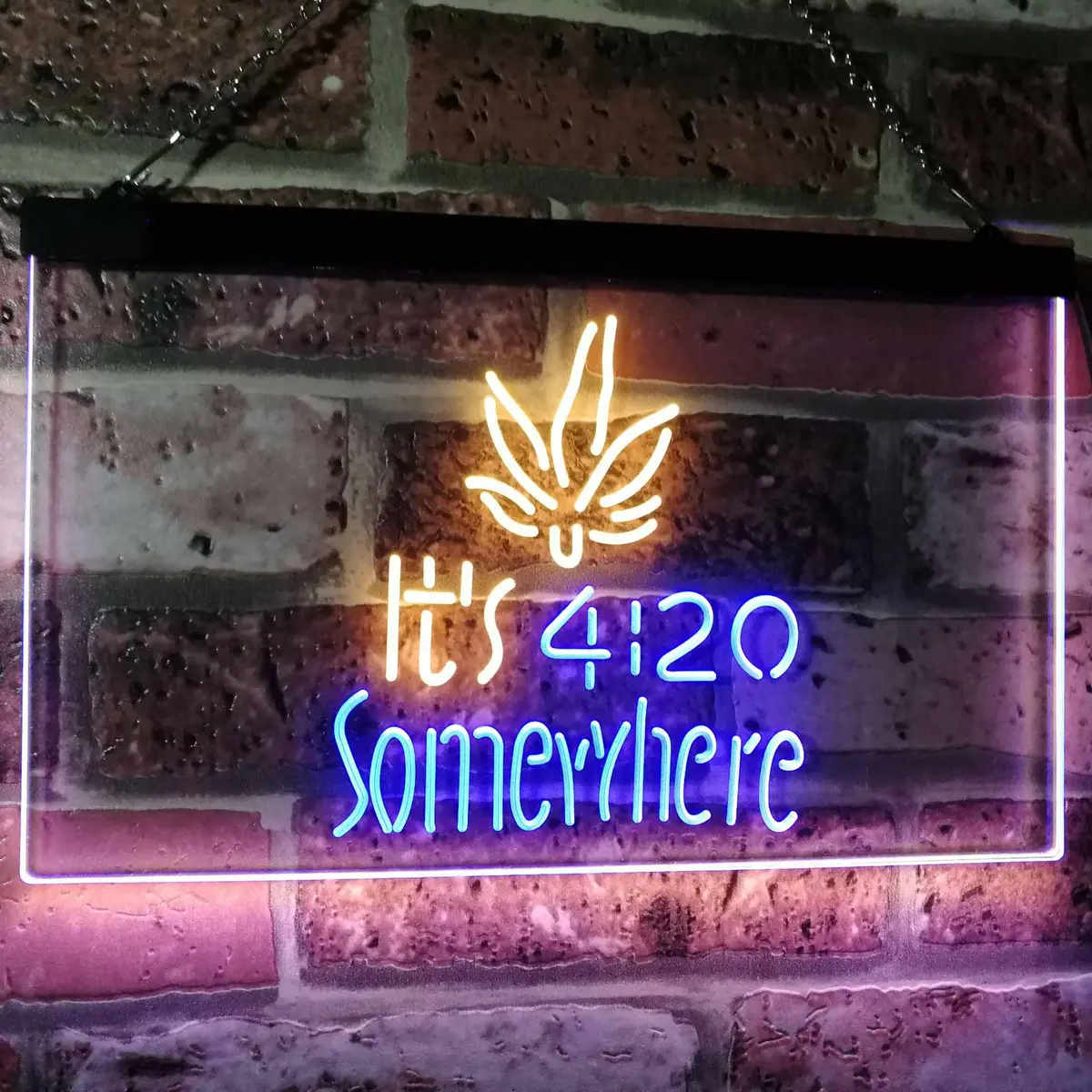 Weed It's 4:20 Somewhere Neon Led Sign 10