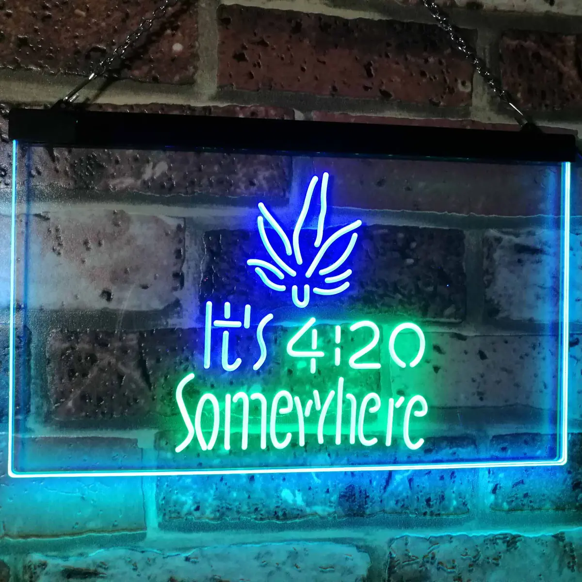 Weed It's 4:20 Somewhere Neon Led Sign 5