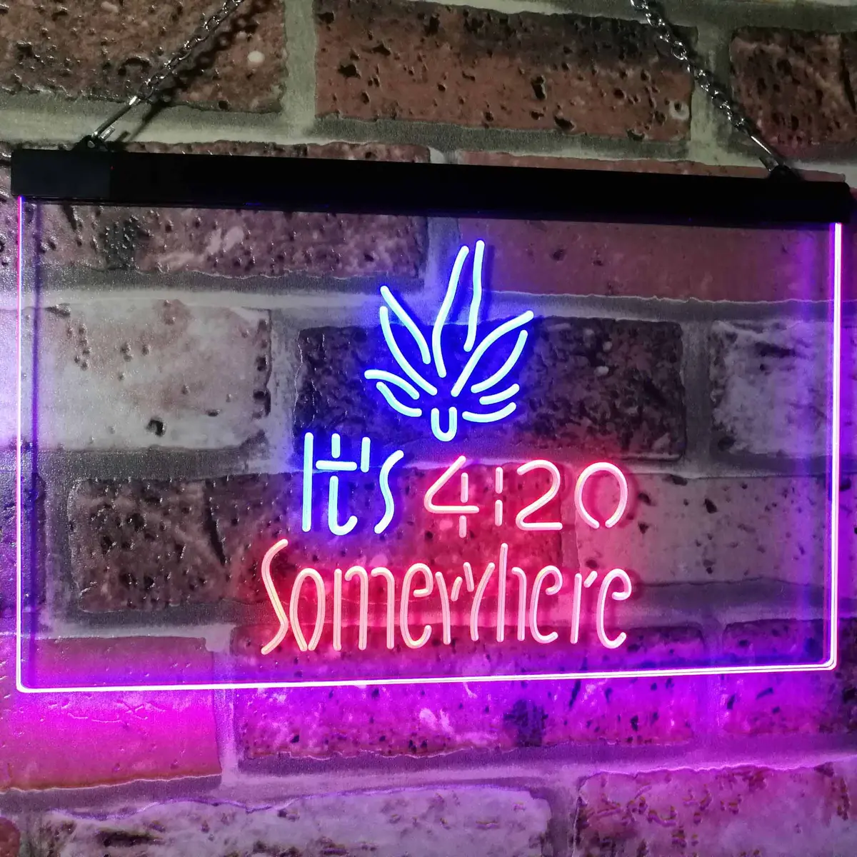 Weed It's 4:20 Somewhere Neon Led Sign 3