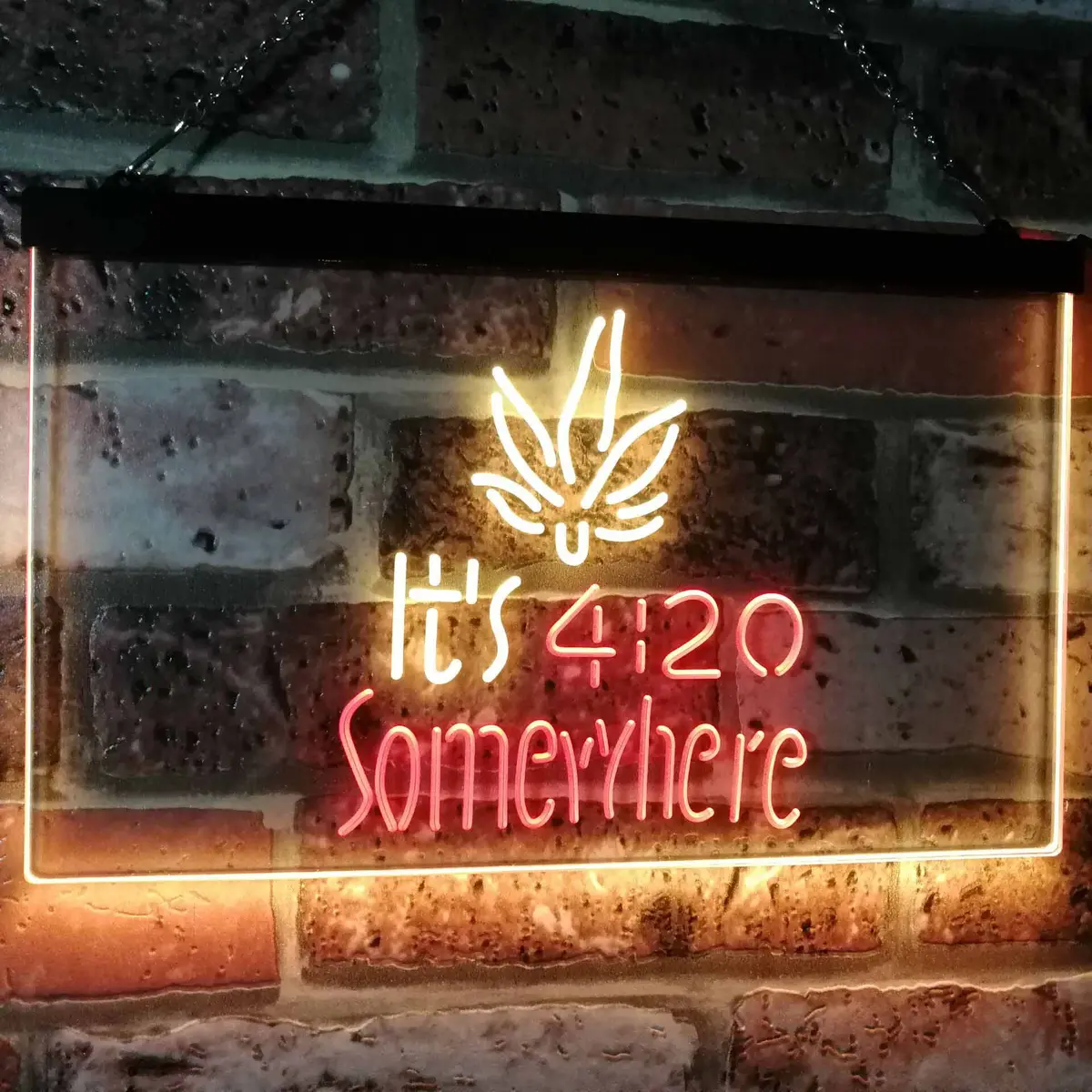 Weed It's 4:20 Somewhere Neon Led Sign 11