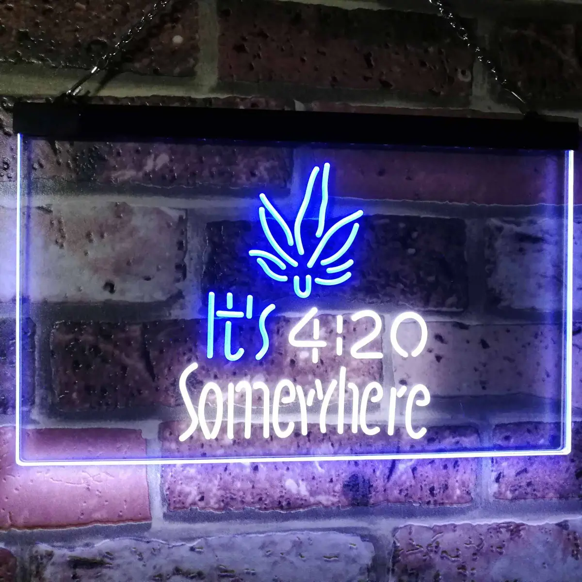 Weed It's 4:20 Somewhere Neon Led Sign 6