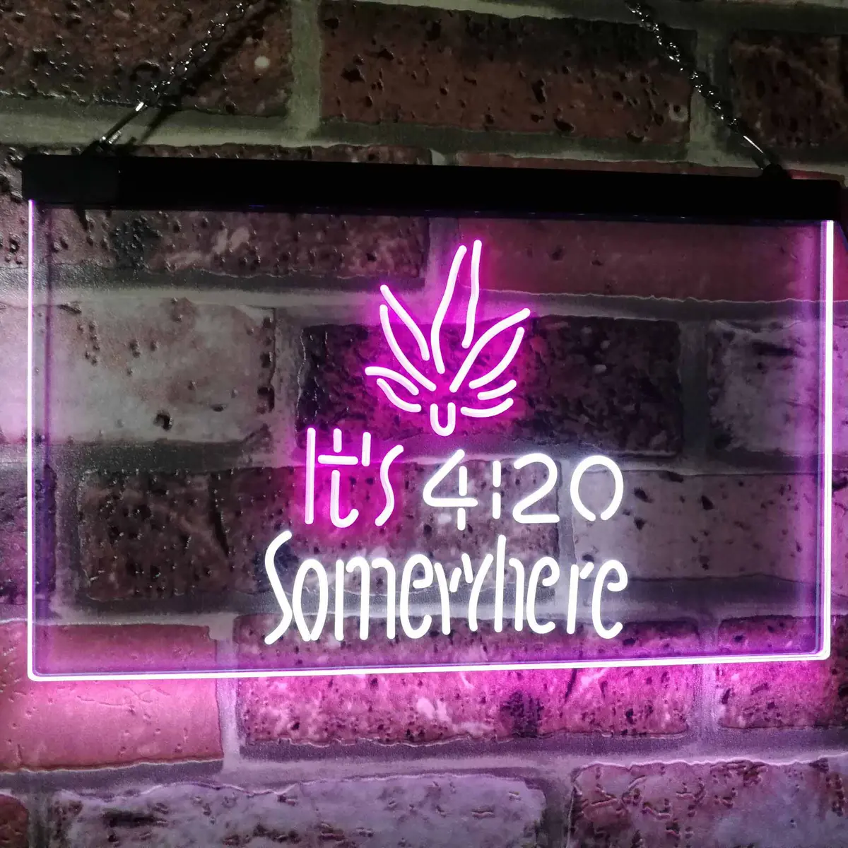 Weed It's 4:20 Somewhere Neon Led Sign 7