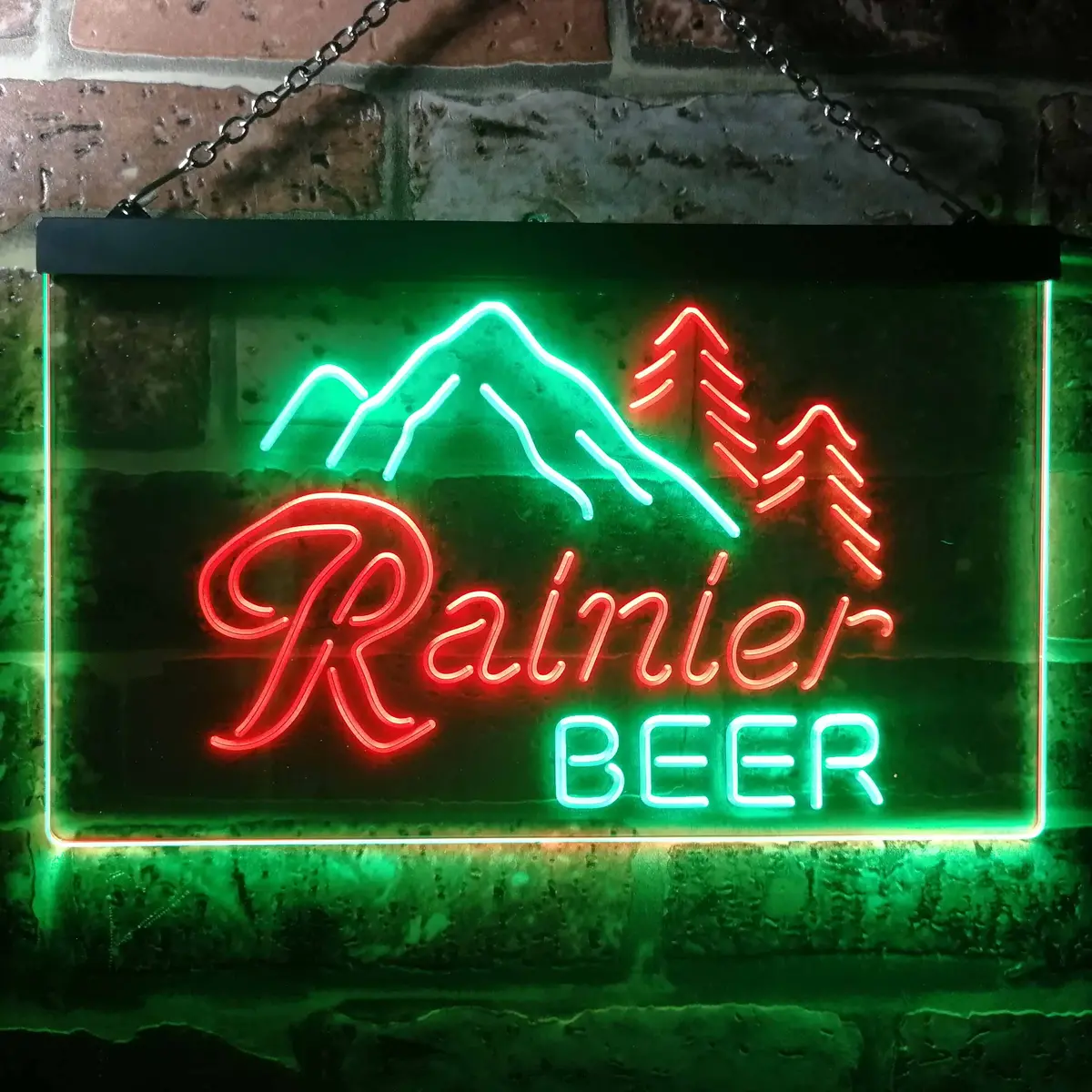 Rainier Beer Club Mountain-Themed Dual-Color LED Neon Decorative Sign - Image 6