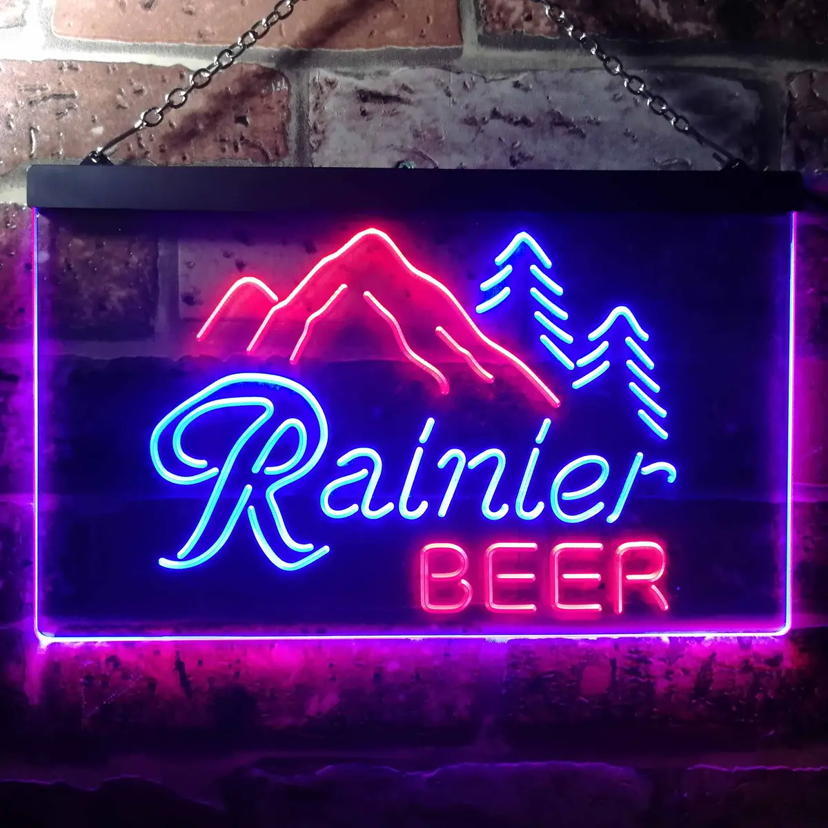 Rainier Beer Club Mountain-Themed Dual-Color LED Neon Decorative Sign - Image 7