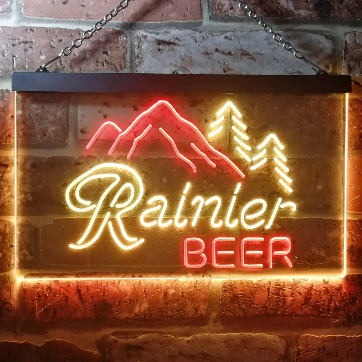 Rainier Beer Club Mountain-Themed Dual-Color LED Neon Decorative Sign - Image 13
