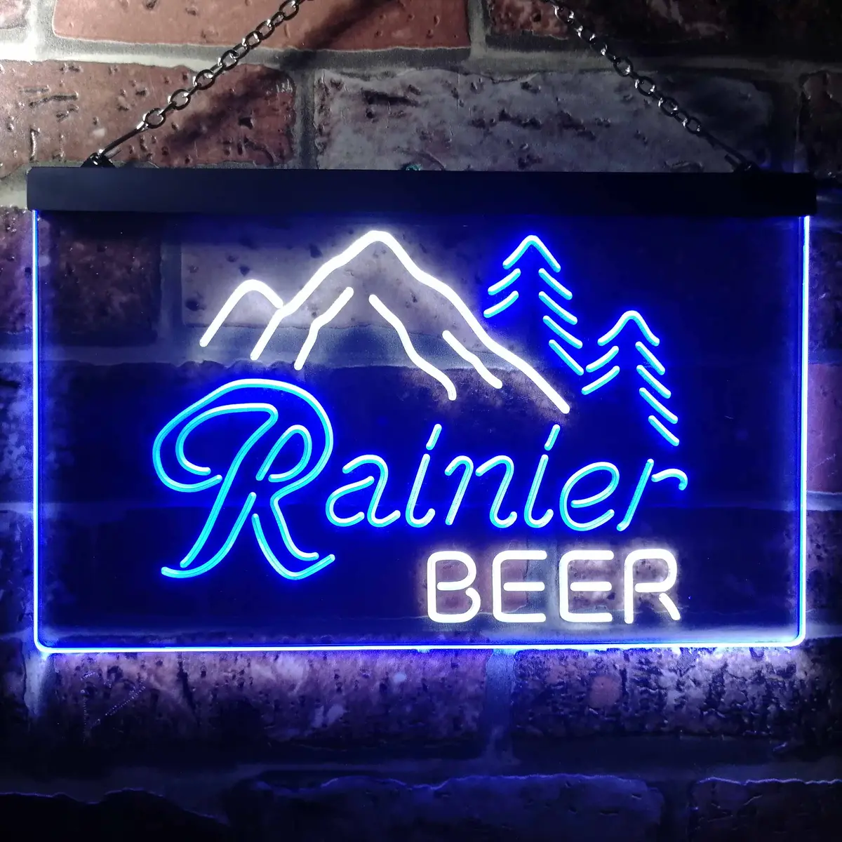 Rainier Beer Club Mountain-Themed Dual-Color LED Neon Decorative Sign - Image 12