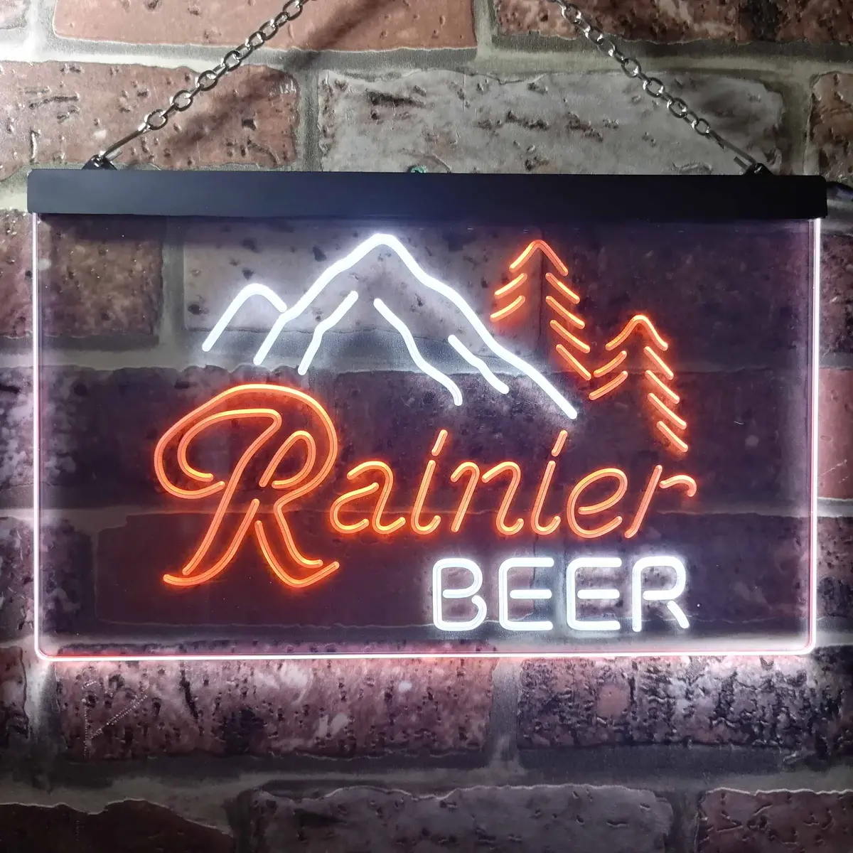 Rainier Beer Club Mountain-Themed Dual-Color LED Neon Decorative Sign - Image 9