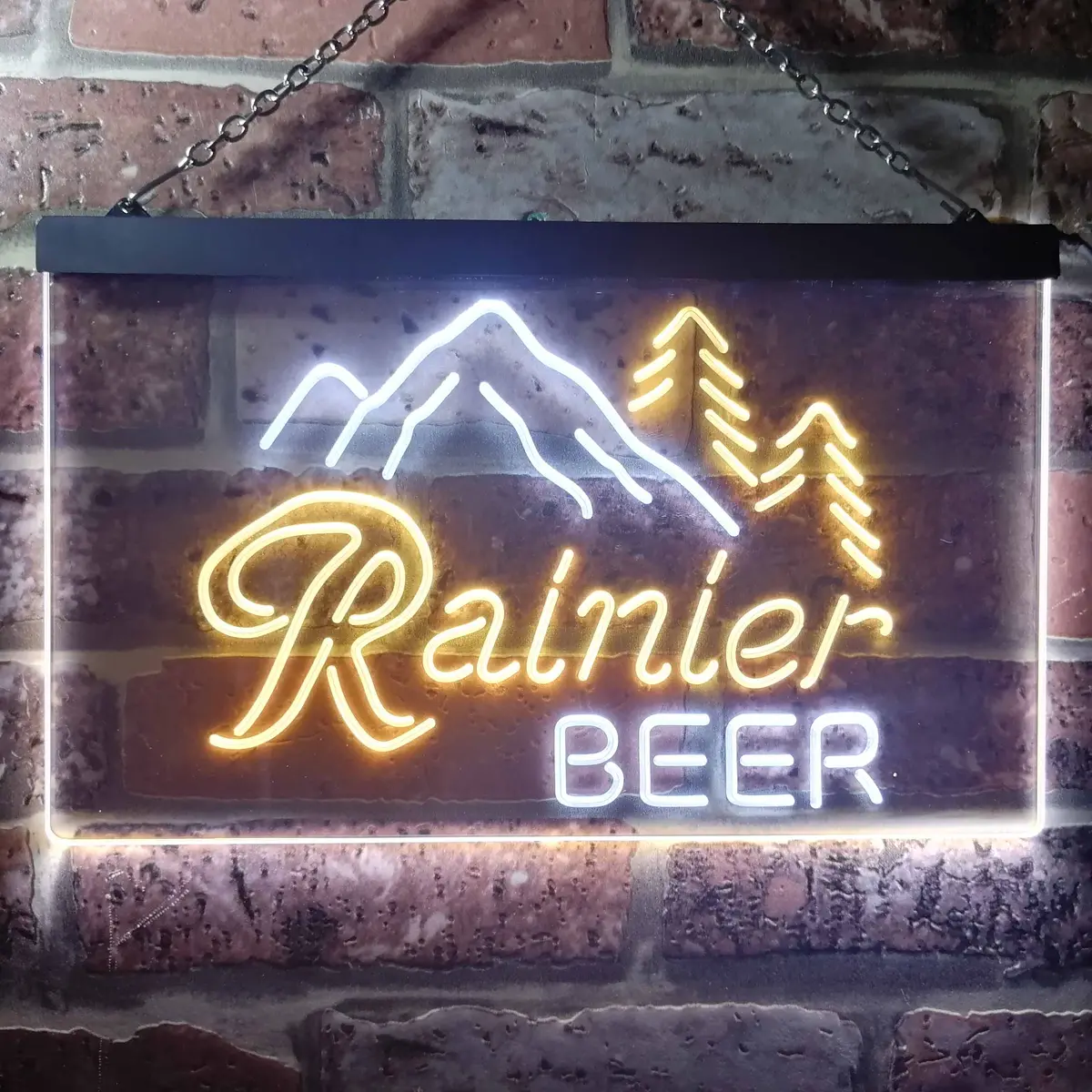 Rainier Beer Club Mountain-Themed Dual-Color LED Neon Decorative Sign - Image 10