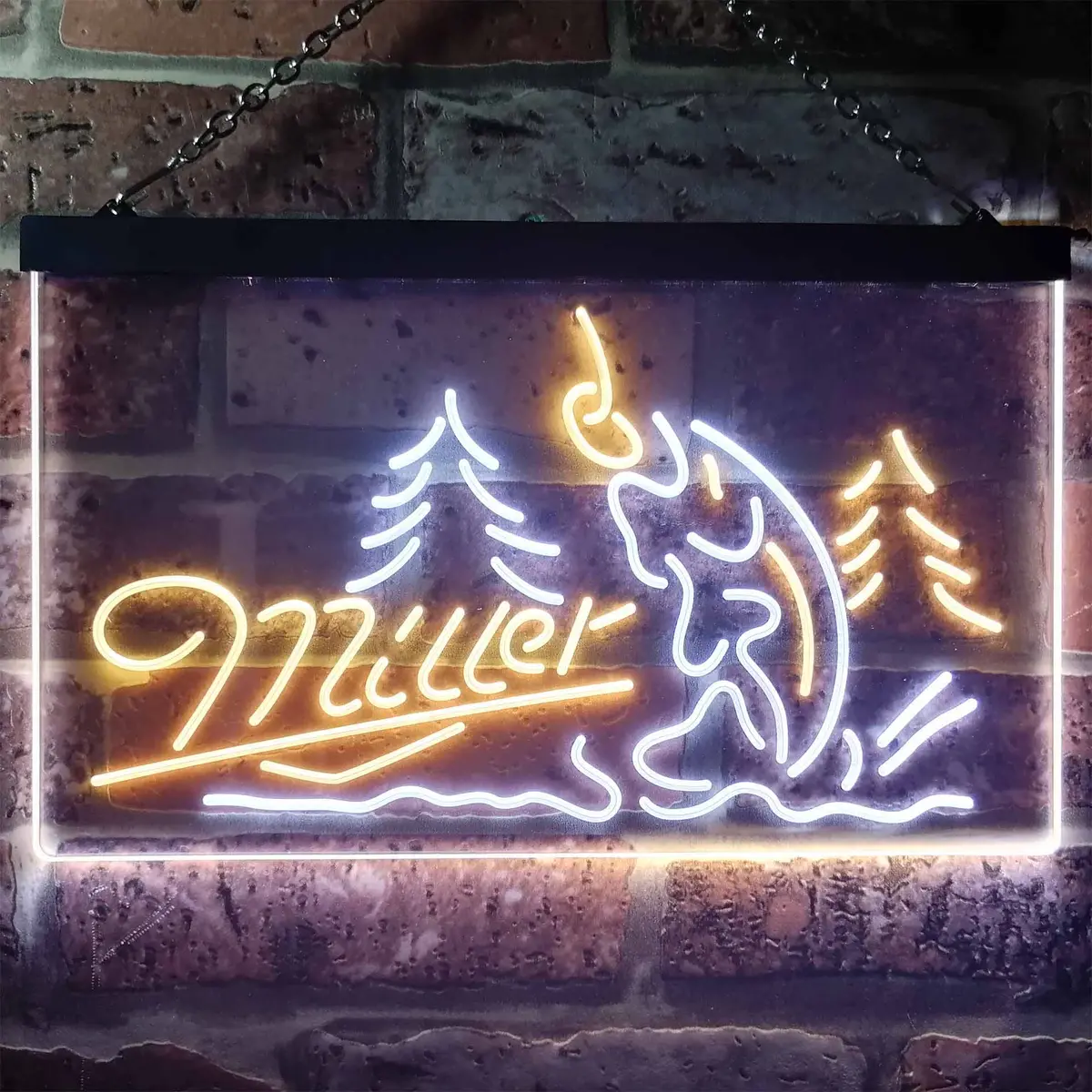 Miller Fish Fishing Home Bar Neon Light Led Sign 1