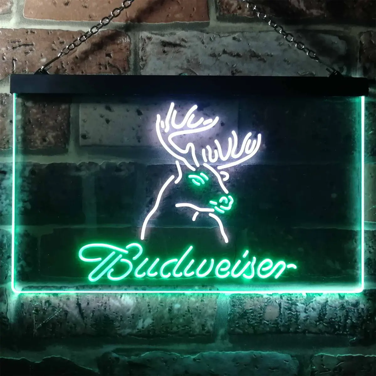Budweiser Deer Hurt Beer Home Bar Neon Light Led Sign 1