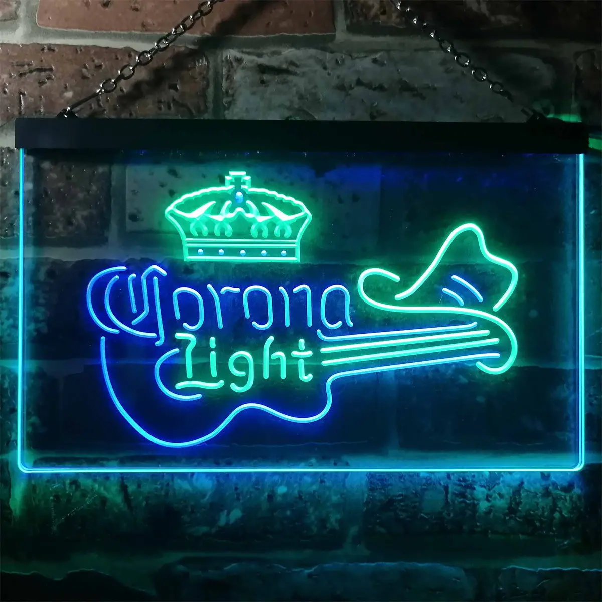 Corona Light Guitar Cowboy Hat Home Bar Neon Light Led Sign 1
