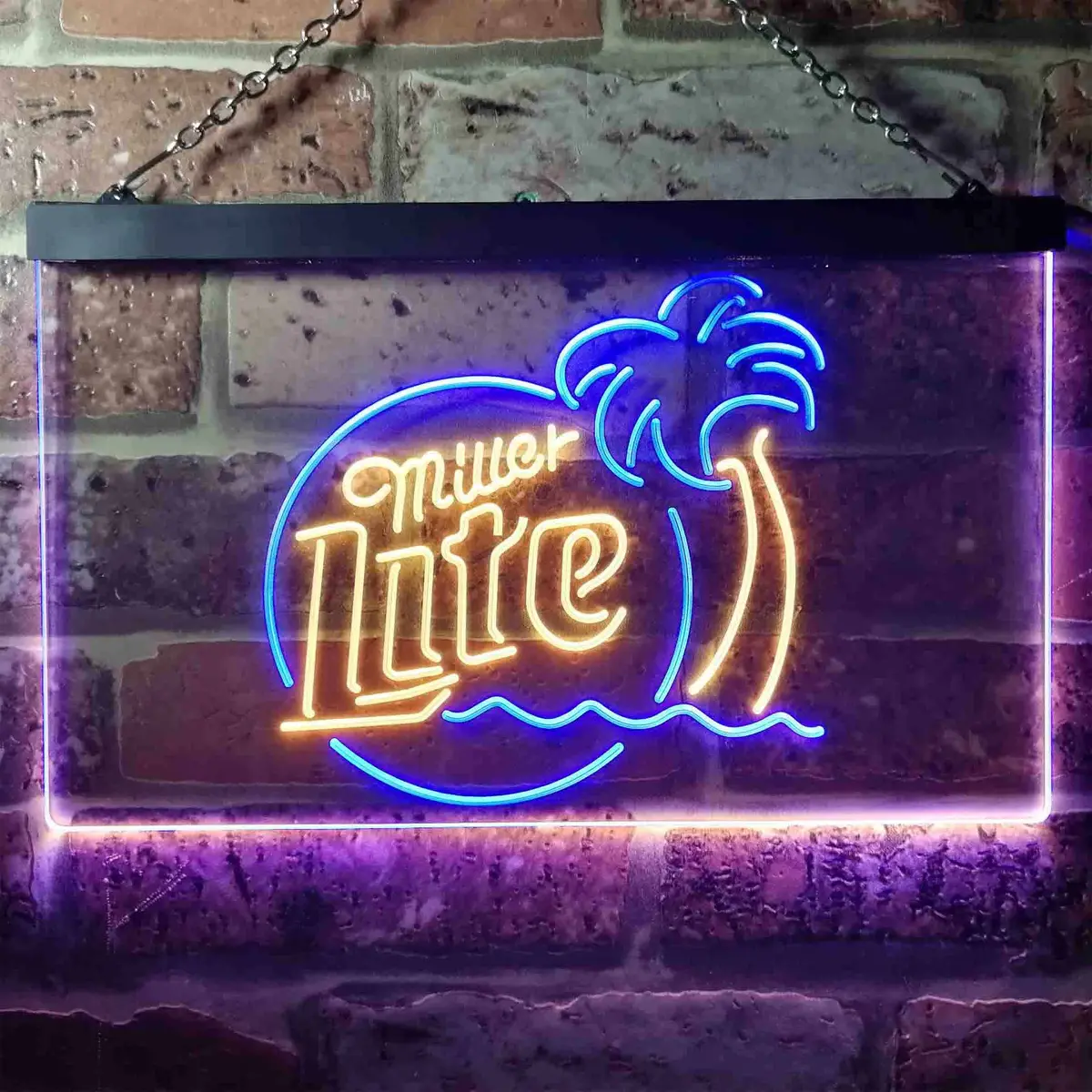 Miller Lite Palm Tree Neon-Like Led Sign 25