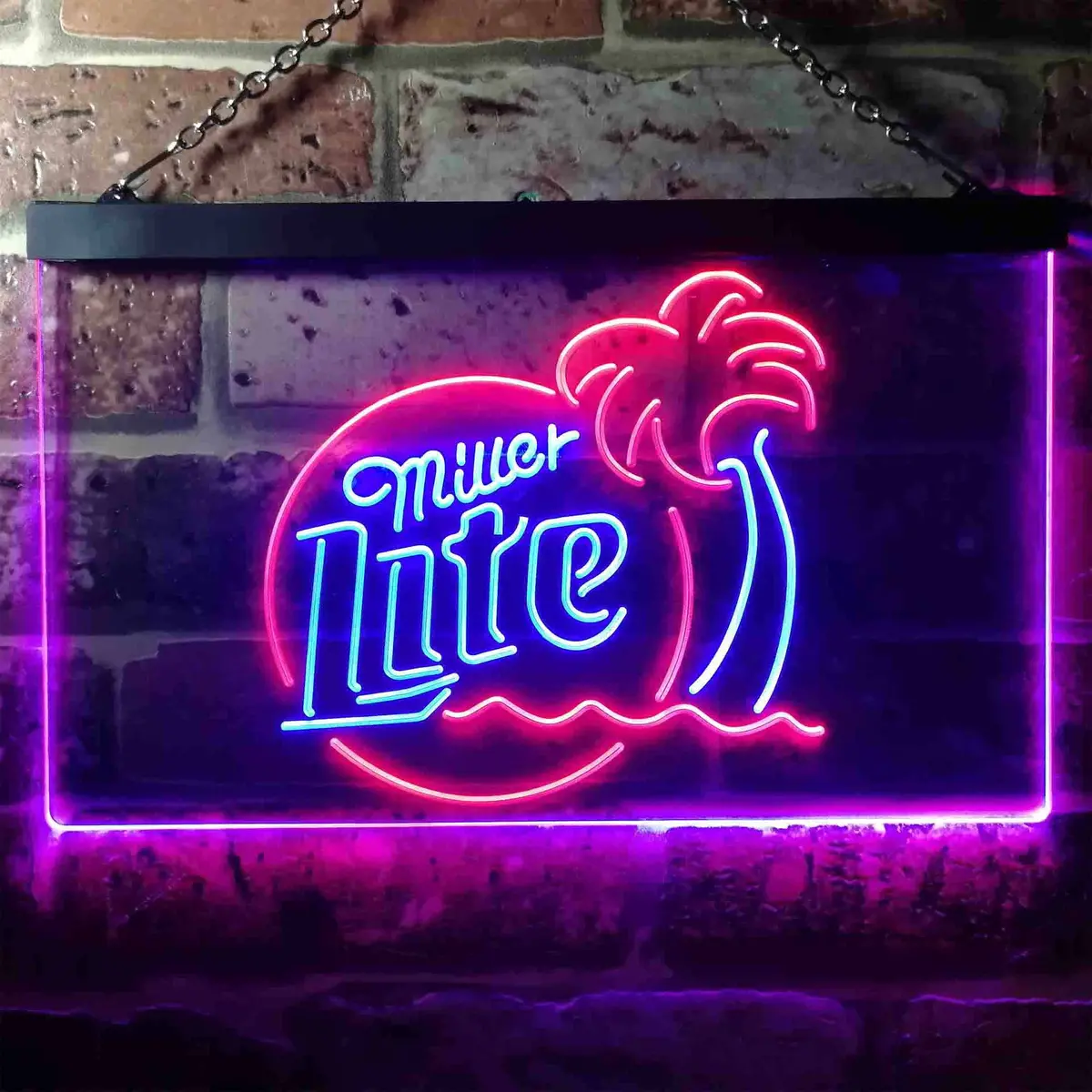 Miller Lite Palm Tree Neon-Like Led Sign 4