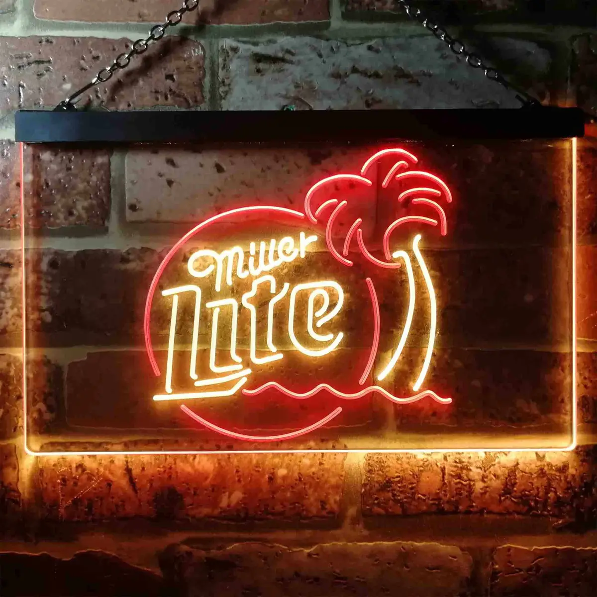 Miller Lite Palm Tree Neon-Like Led Sign 7