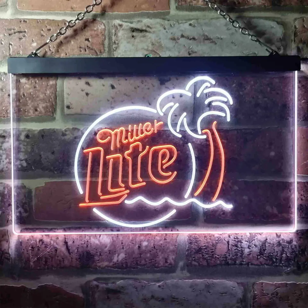 Miller Lite Neon-Style Palm Tree Lighted Sign - Image 13