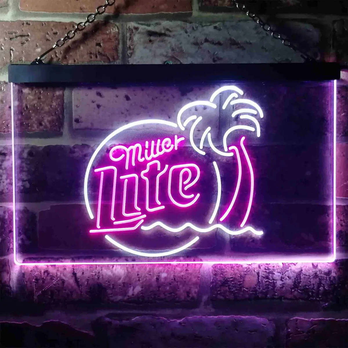 Miller Lite Palm Tree Neon-Like Led Sign 1