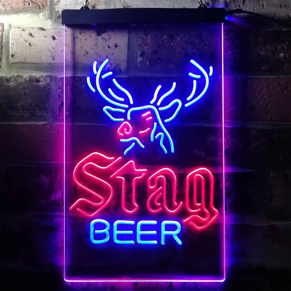 Stag Deer Head Beer Home Bar Neon Light Led Sign 1