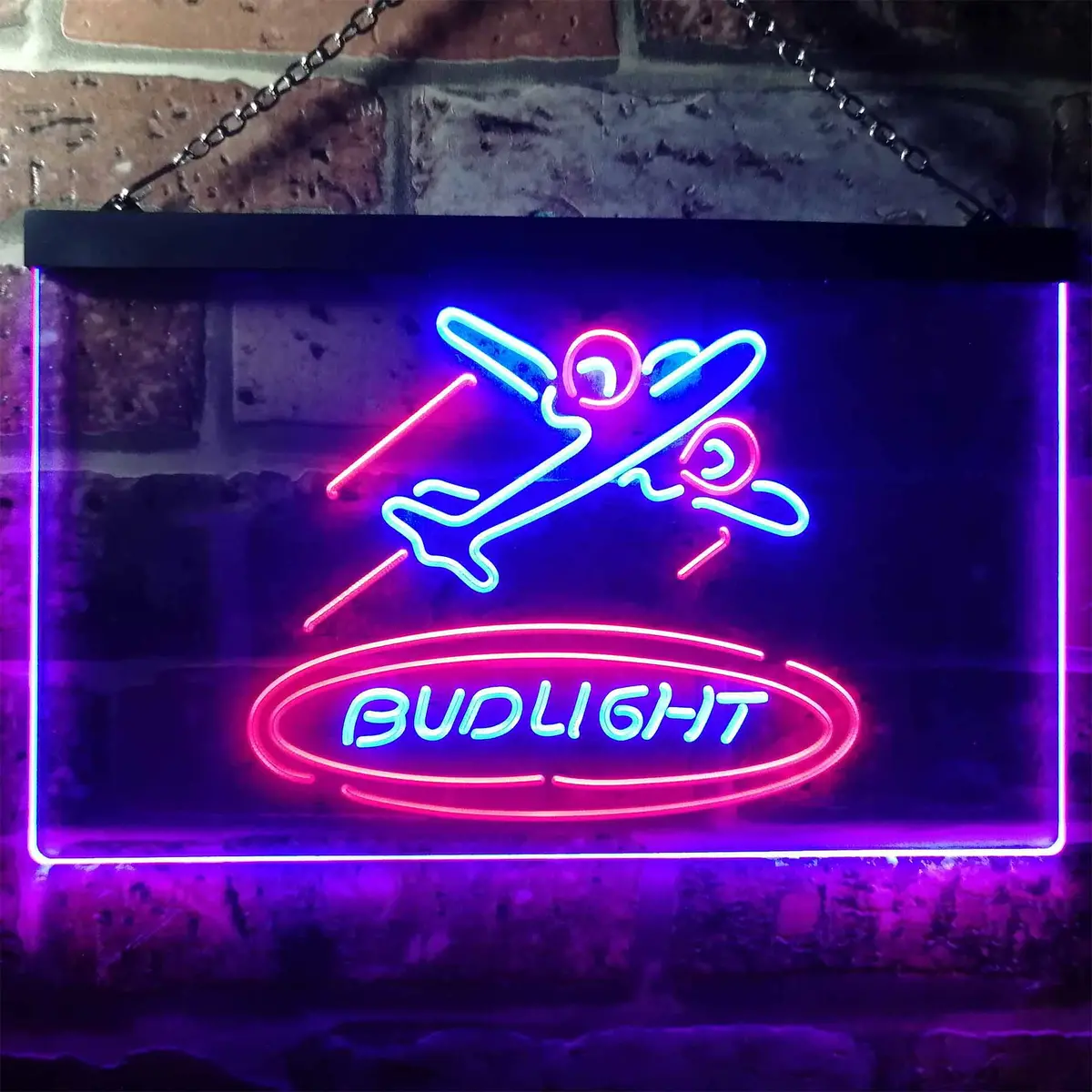 Bud Light Airplane Home Bar Neon Light Led Sign 1