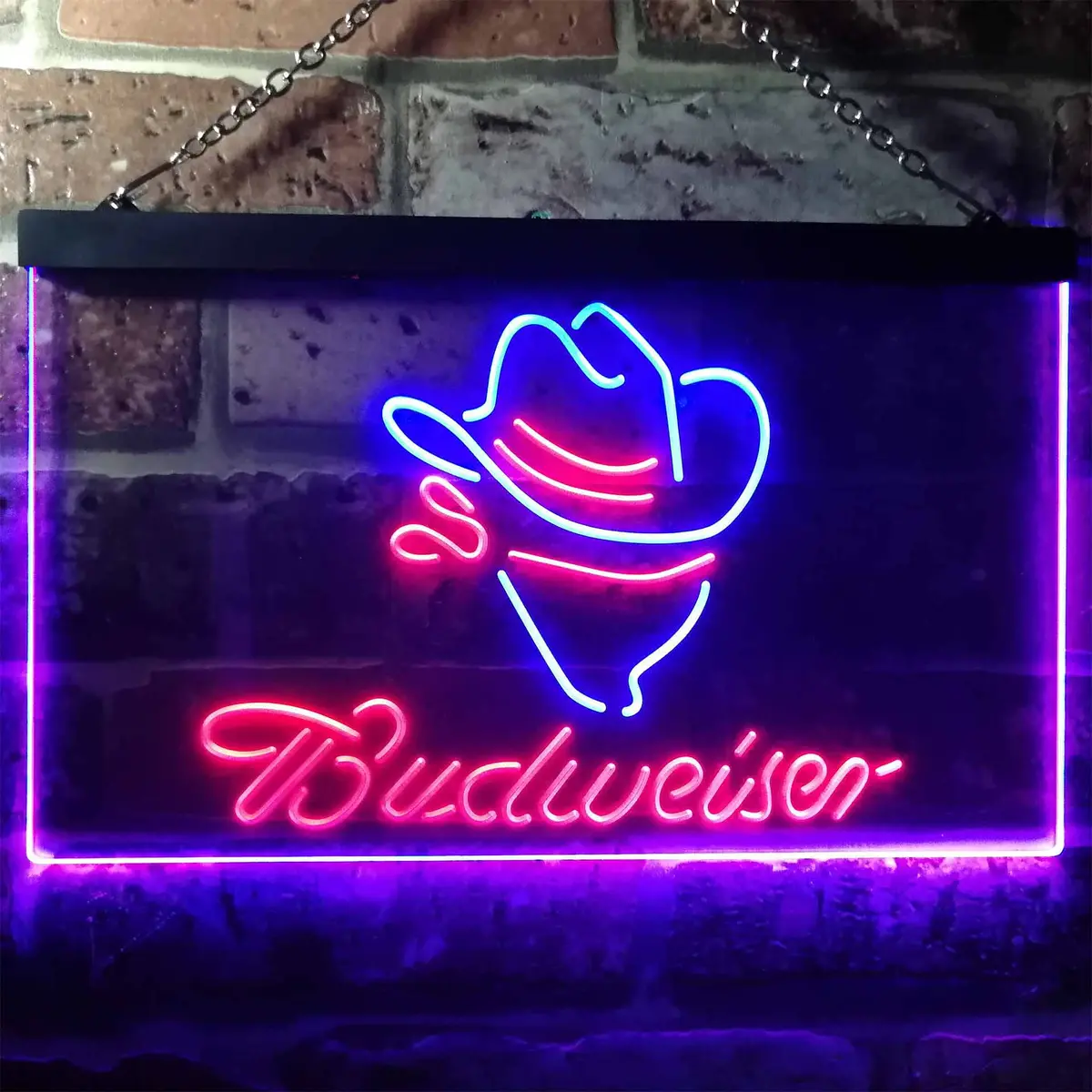 Budweiser Cowboy Home Bar Neon Light Led Sign 8