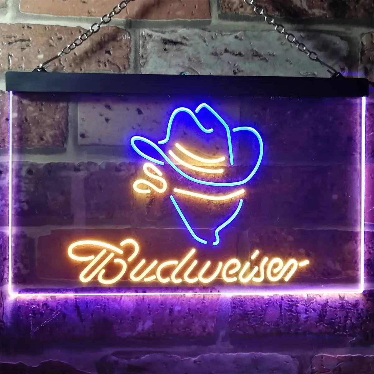 Budweiser Cowboy Home Bar Neon Light Led Sign 2