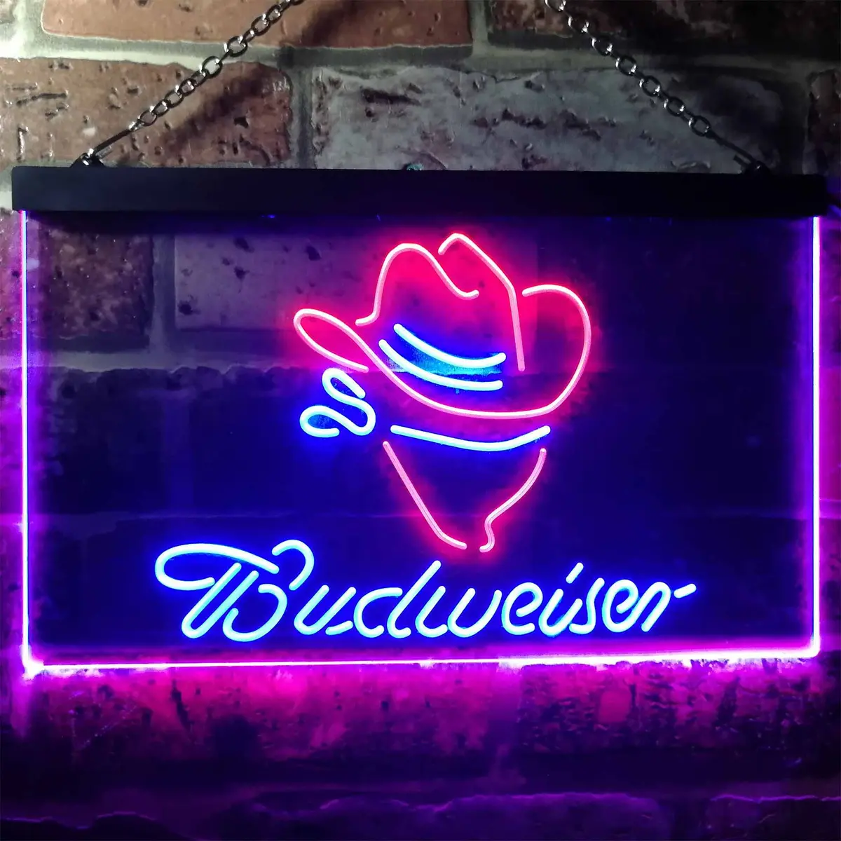 Budweiser Cowboy Home Bar Neon Light Led Sign 3