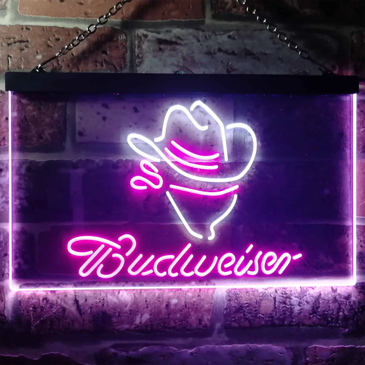 Budweiser Cowboy Home Bar Neon Light Led Sign 12