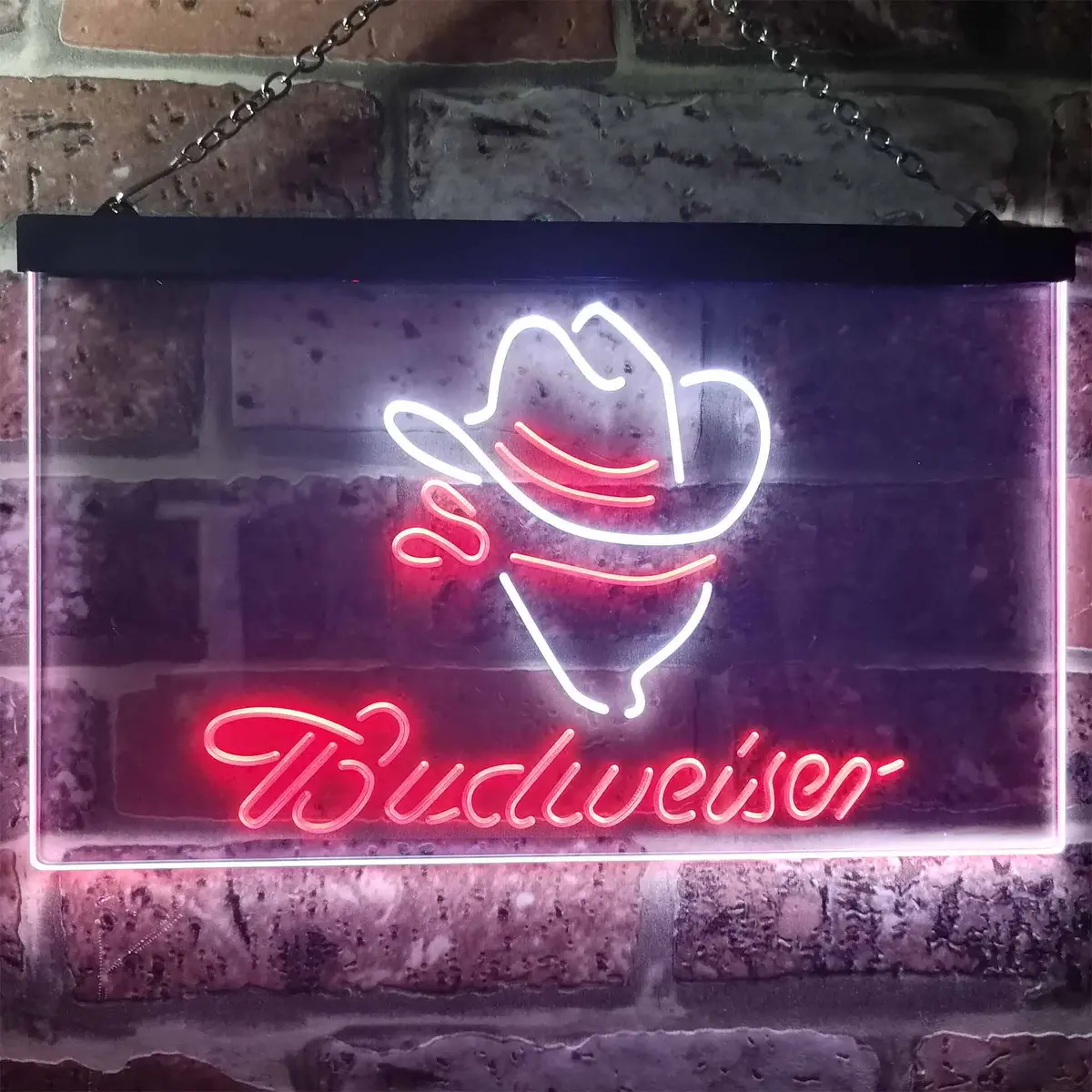 Budweiser Cowboy Home Bar Neon Light Led Sign 9
