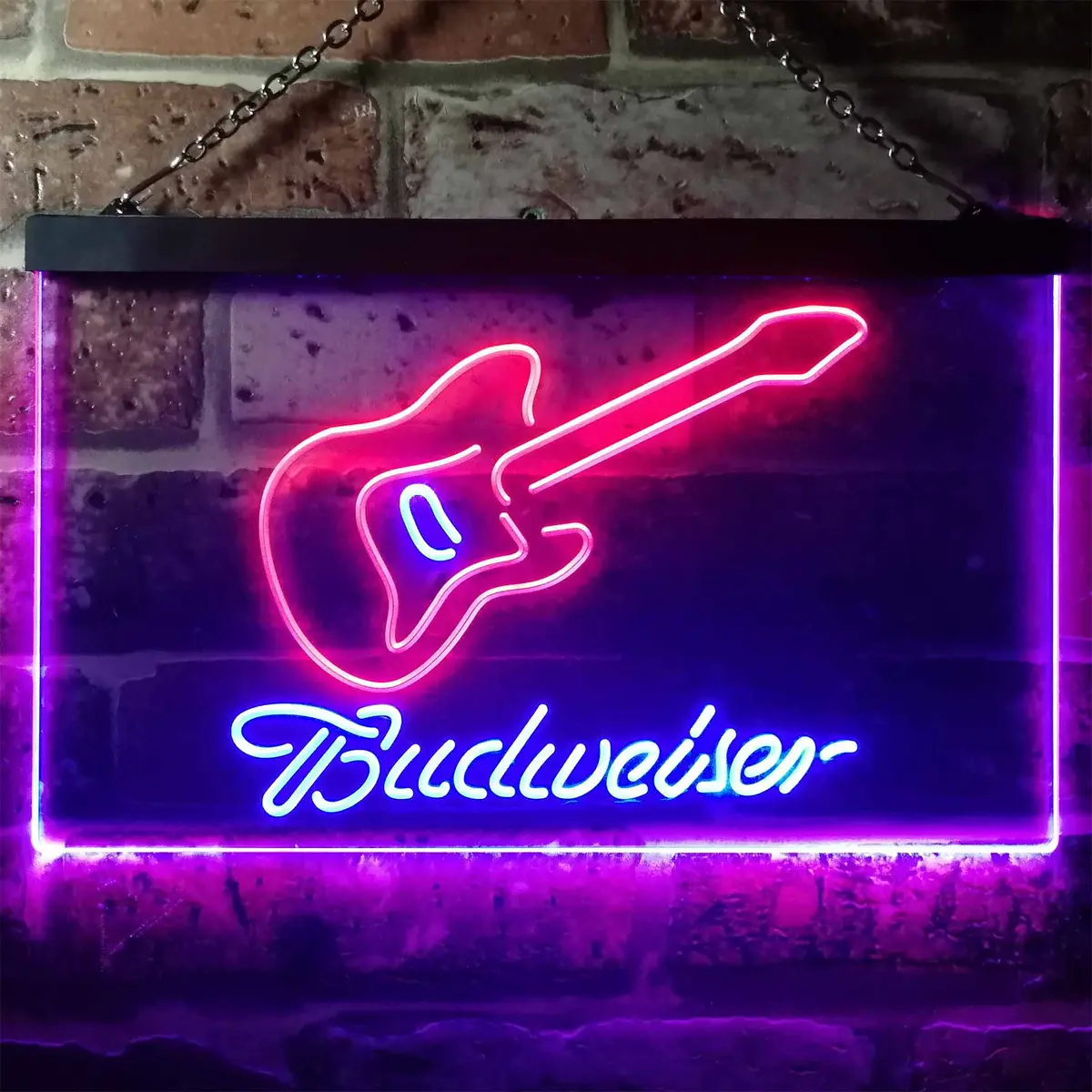 Budweiser Guitar Home Bar Neon Light Led Sign 1