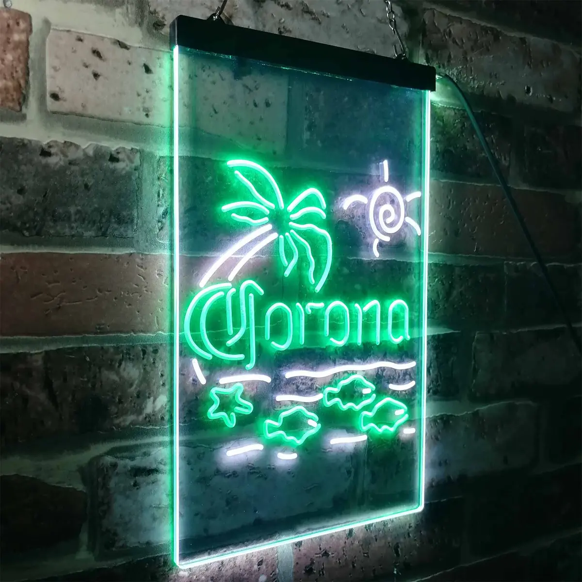 Corona Fish Sun Palm Island Neon-Like Led Sign 18