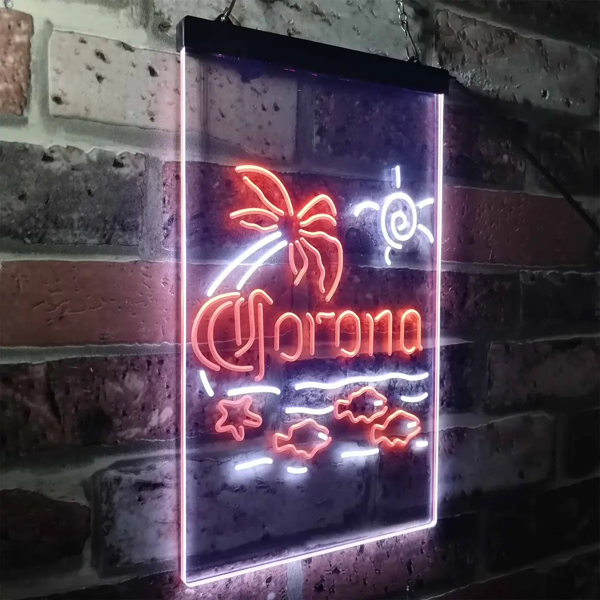 Corona Fish Sun Palm Island Neon-Like Led Sign 21