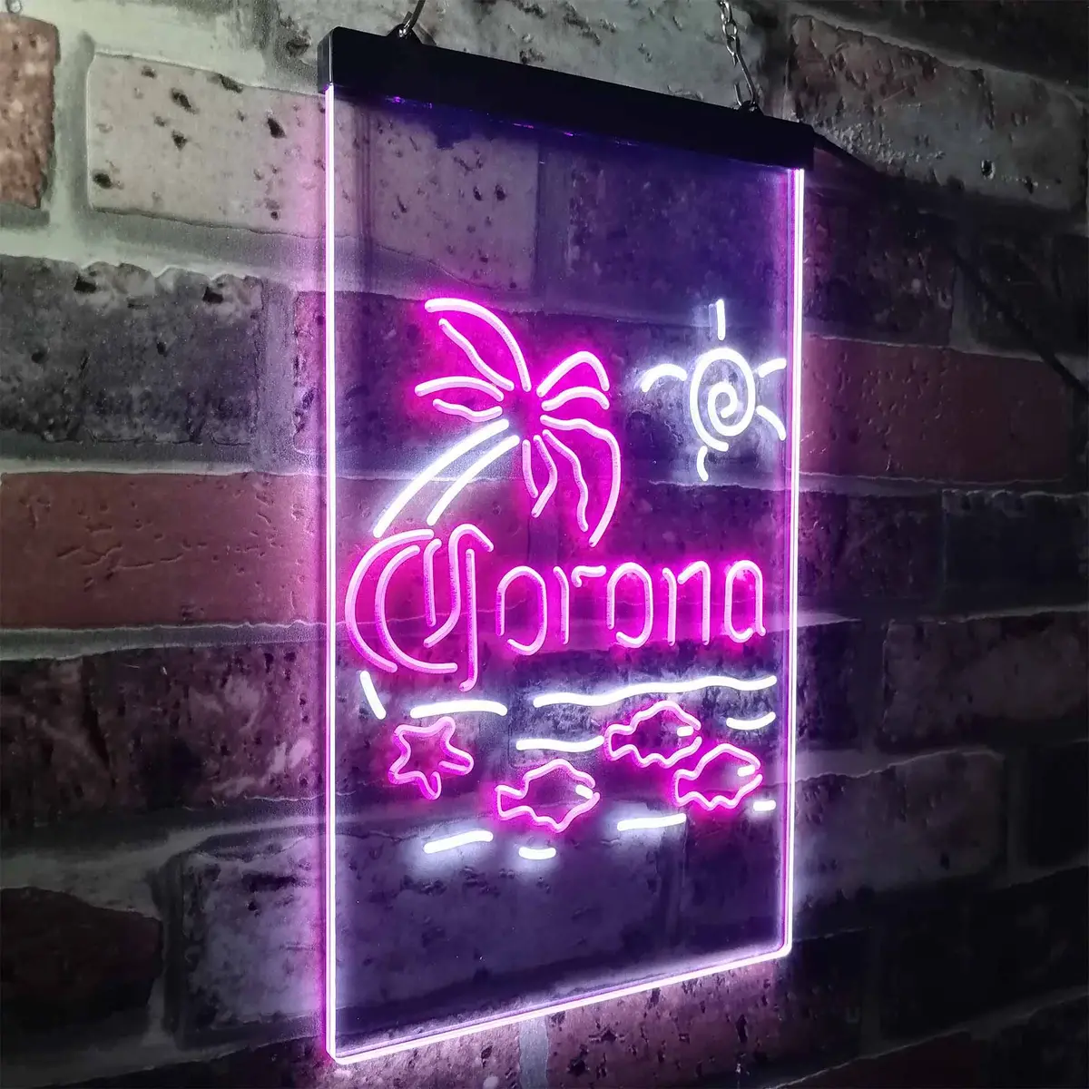 Corona Fish Sun Palm Island Neon-Like Led Sign 14