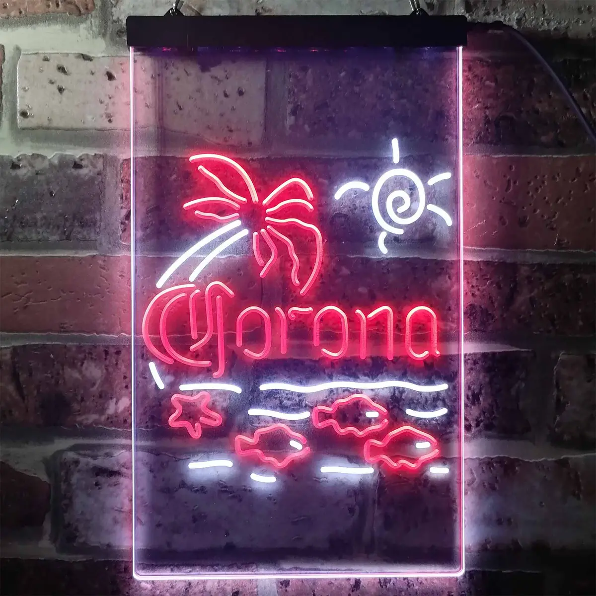 Corona Fish Sun Palm Island Neon-Like Led Sign 2