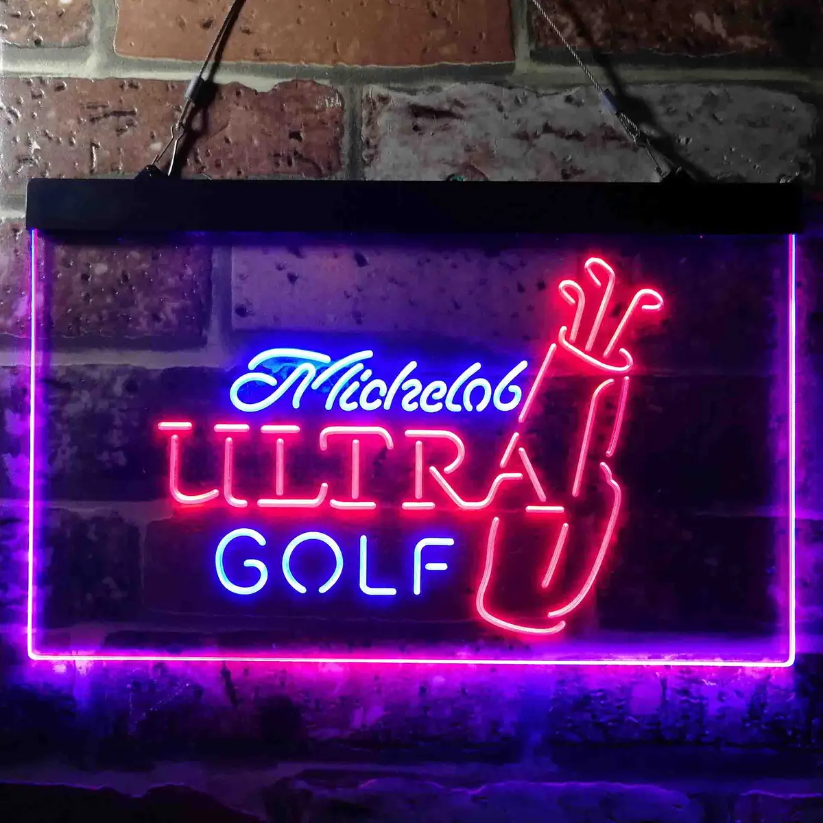 Michelob Ultra Golf Bag Neon LED Light for Home Bar