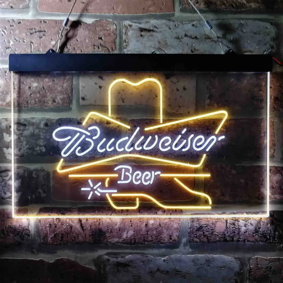 Budweiser Cowboys Boot Home Bar Neon Light Led Sign 1